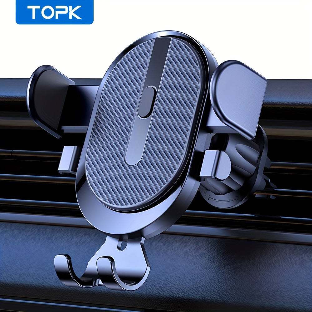Soporte universal para teléfono de coche con bloqueo automático y clip para rejilla de ventilación
