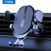 Soporte universal para teléfono de coche con bloqueo automático y clip para rejilla de ventilación