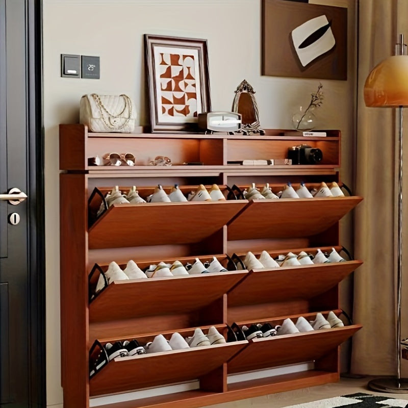 Stylish 3-Tier Stainless Steel Shoe Rack Modern Metal Frame Shoe Storage