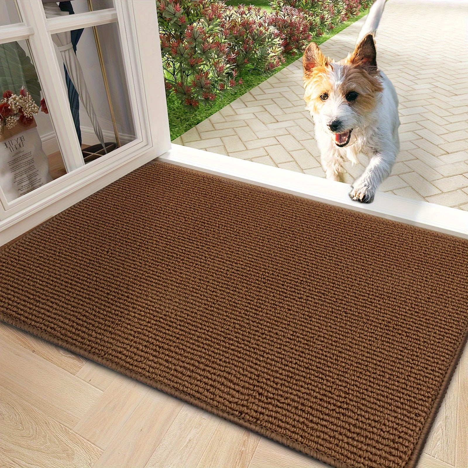 Anti-Skid Entryway Mat Durable Low Profile Rug Non-Slip Backing Stain-Proof