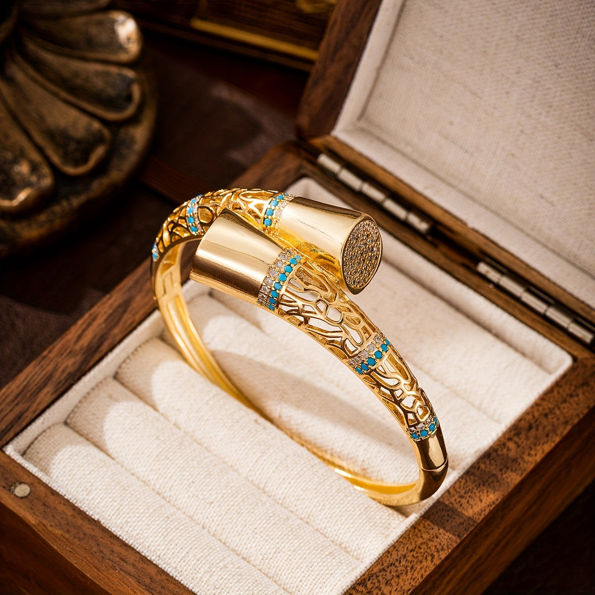 Vintage Bohemian Gold Irregular Bangle Bracelet for Women Trendy Hand Jewelry