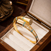 Vintage Bohemian Gold Irregular Bangle Bracelet for Women Trendy Hand Jewelry