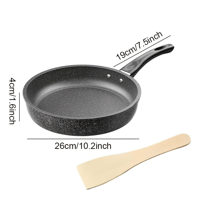 Cast Iron Frying Pans Set with Wooden Spatula for Gas Stoves