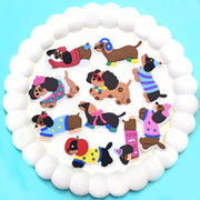 10 Pcs Plastic Dachshund Shoe Charms Dog Shoe Accessories for Sandals