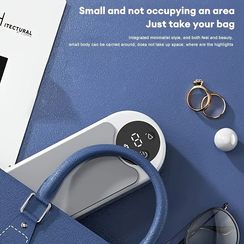 USB Rechargeable Vibration Cleaning Device for Glasses Jewelry Dentures White Digital Display