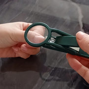 Stainless Steel Nail Clippers with Magnifying Glass and Rubber Handle for All Ages