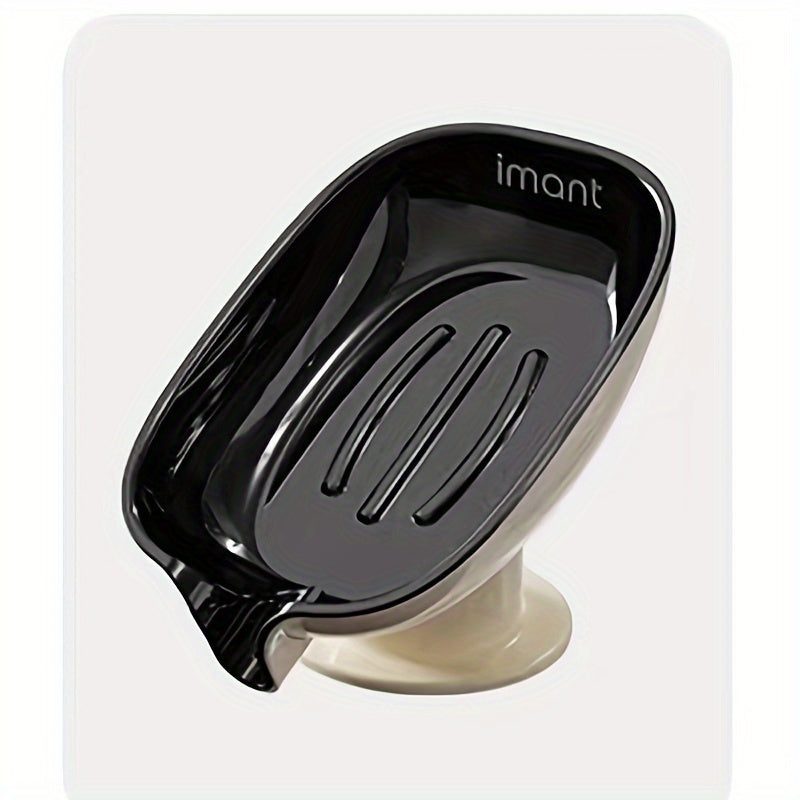 Zamonaviy, o'z-o'zidan suyuqlikni oqizadigan dizaynga ega, mustahkam plastik oval sabun idishi hammomda foydalanish uchun.