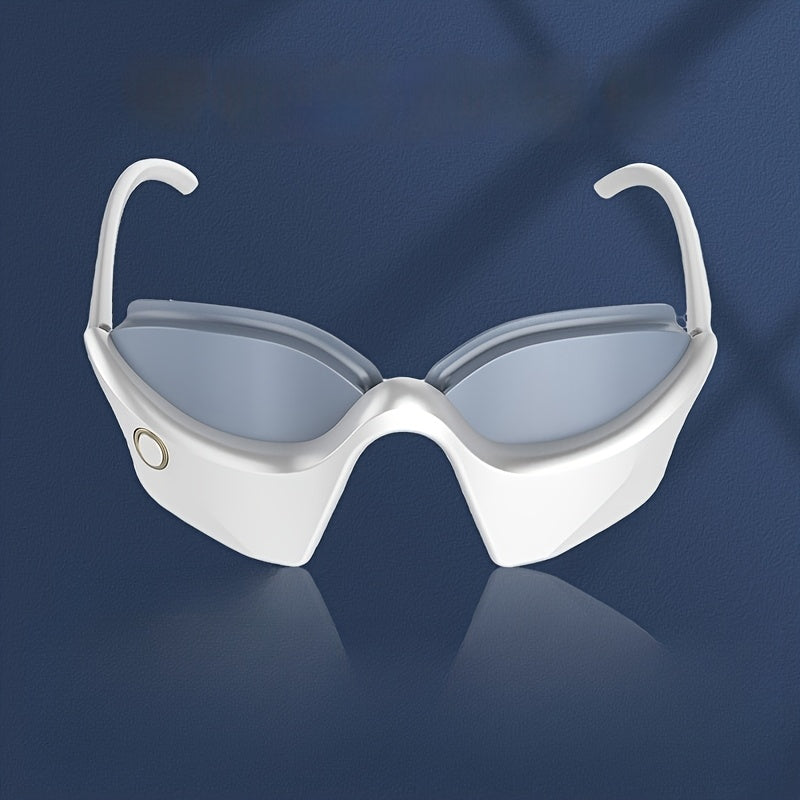 Heated Vibrating Eye Massager Mask USB Rechargeable Ergonomic Design Adjustable Fit