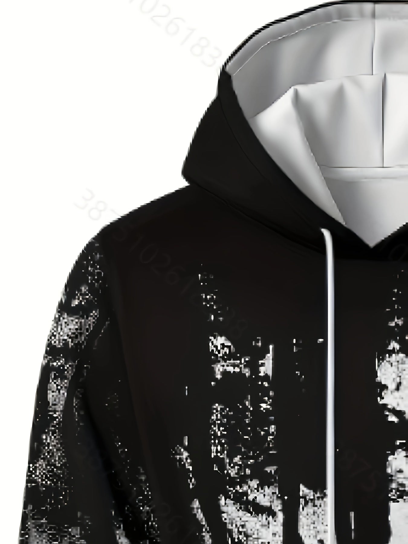 Erkaklar uchun tasodifiy kapüşonli koftalar va tortish ipli shimlar to'plami, 3D grafik bosma bilan, erkaklar uchun yangilik pijama va dam olish kiyimlari to'plami.