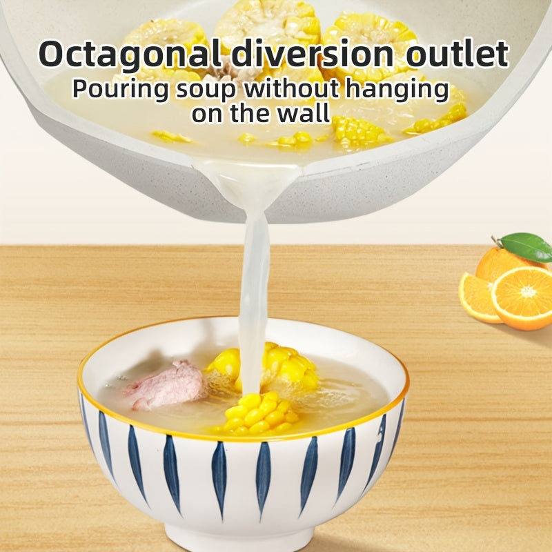 Octagonal Non-Stick Qovurilgan Qozon Tibbiy Toʻshak Induksion Gaz Plitasi Oshxona Anjomlari