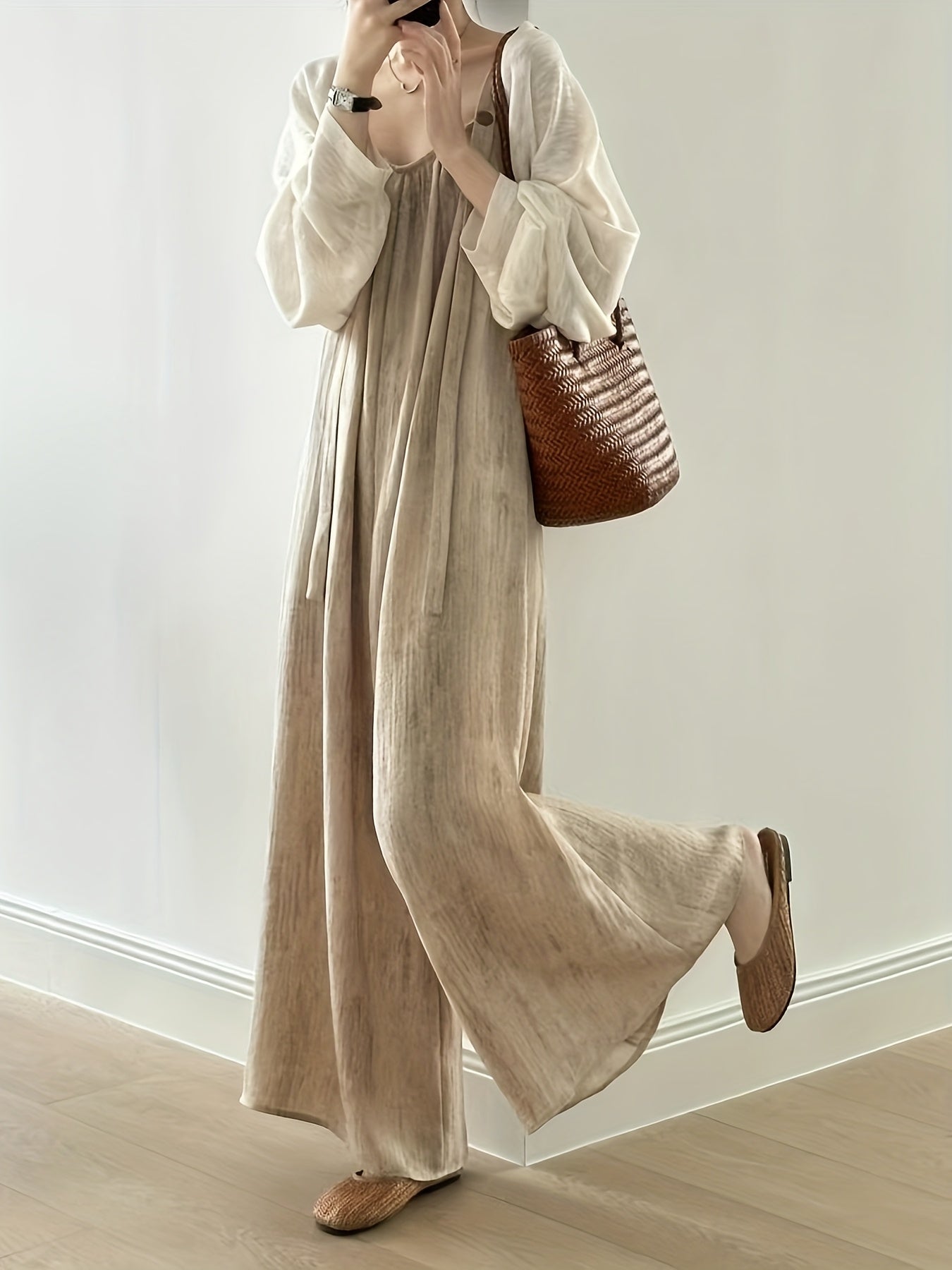 Women's Relaxed Salt System Wide-Leg Jumpsuit Summer Sleeveless