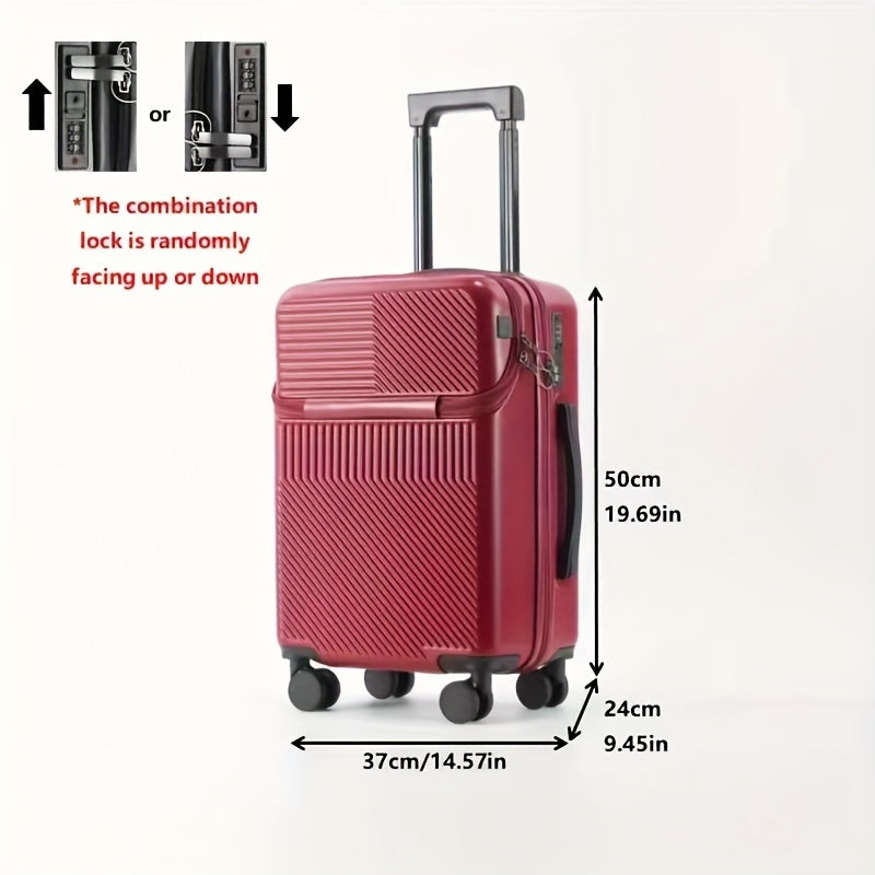 20-Inch Hard Shell Travel Luggage with Spinner Wheels and Combination Lock