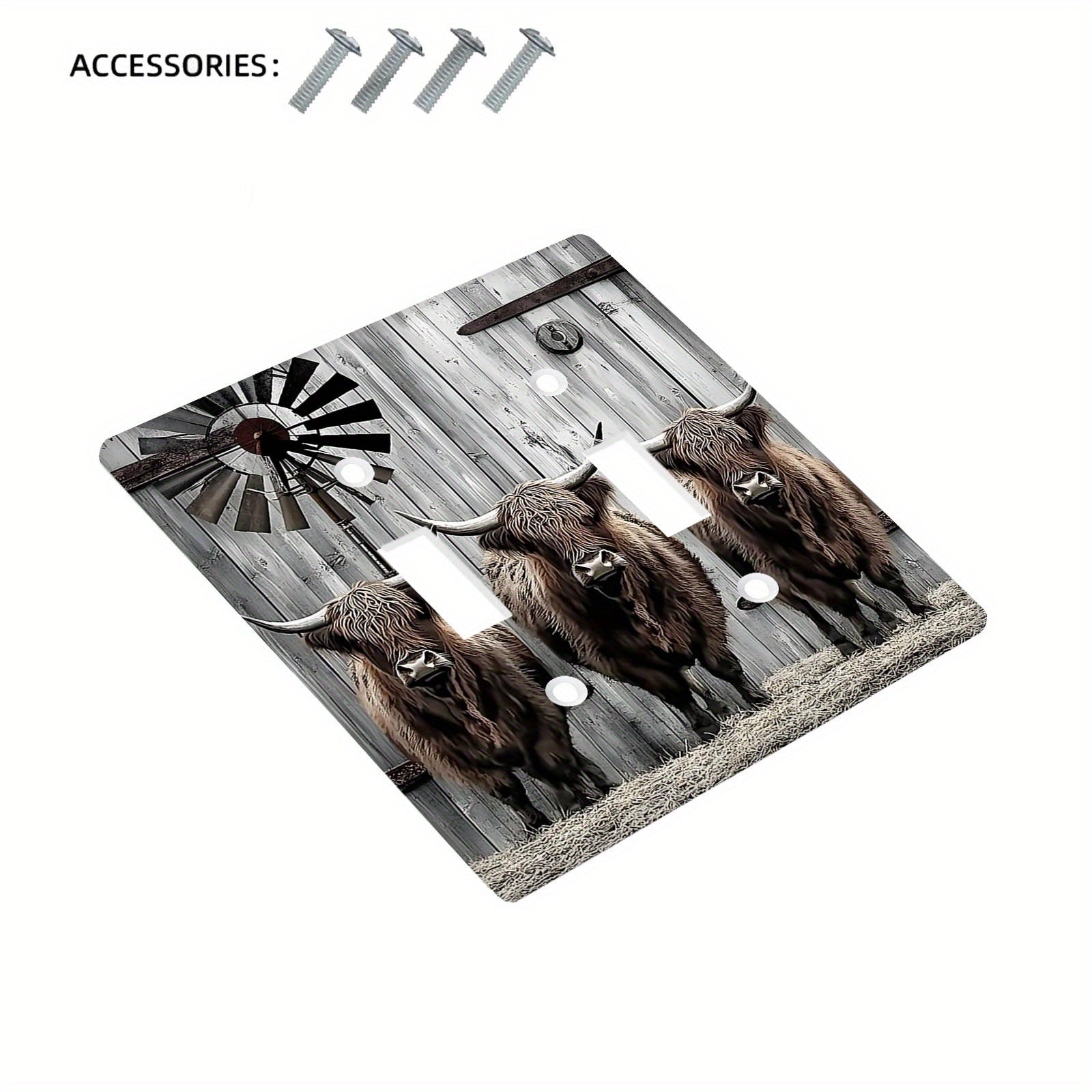Highland Cow Wall Plate Cover for Light Switch and Outlet Decorative Home Decor