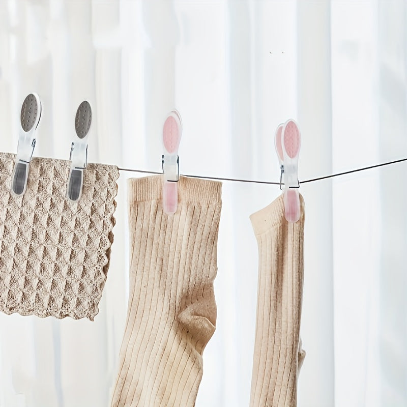 Juego de 30 pinzas de ropa de plástico para lavandería y almacenamiento, a prueba de viento y suaves