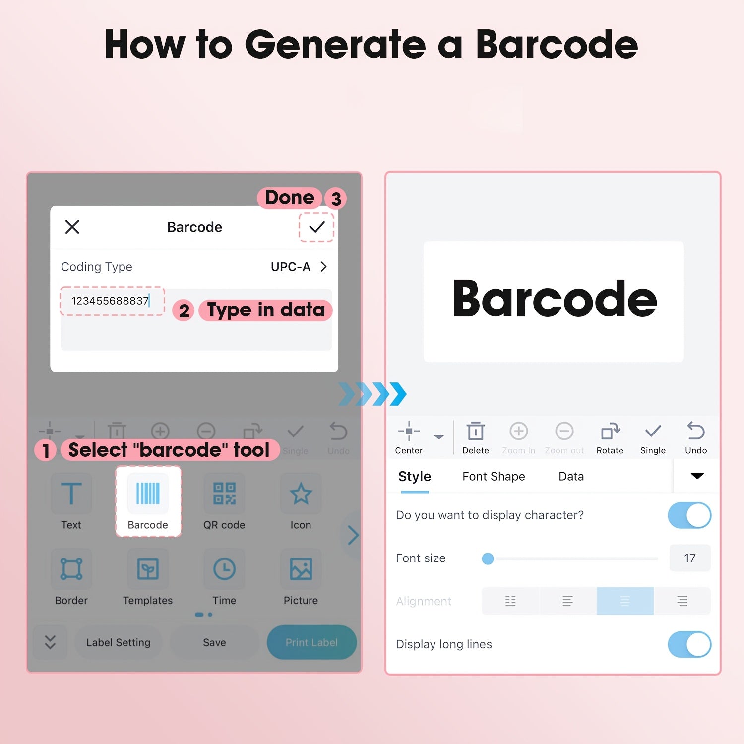 Portable Thermal Label Printer Wireless USB Rechargeable for Address Product and DIY Stickers