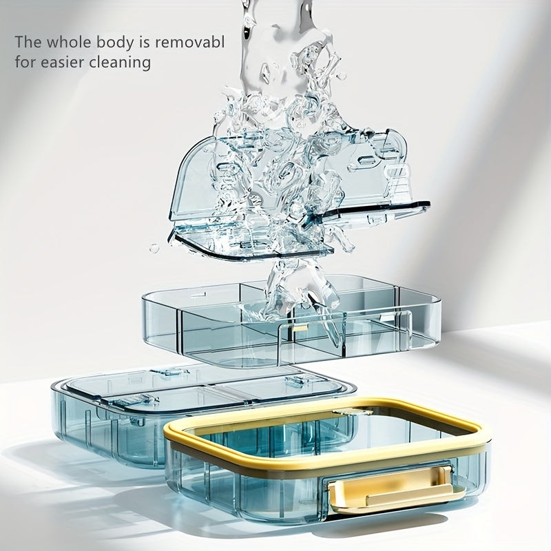 Portable Pill Organizer 7 Compartments Lightproof Moisture-Sealed Box