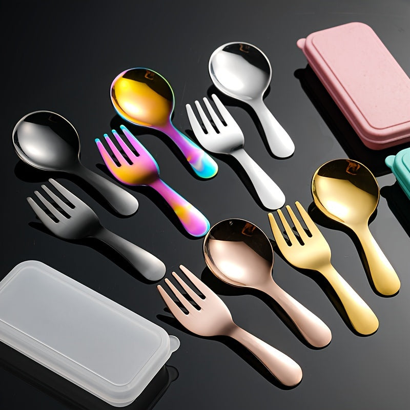 Stainless Steel Cutlery Set 3 Pieces with Box for Travel and Parties