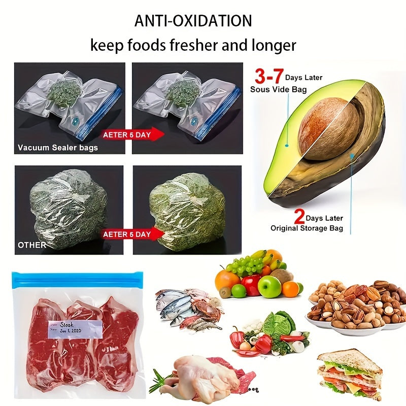 Mini Electric Vacuum Sealer Handheld Food Sealing Machine with 2 Sizes of Bags