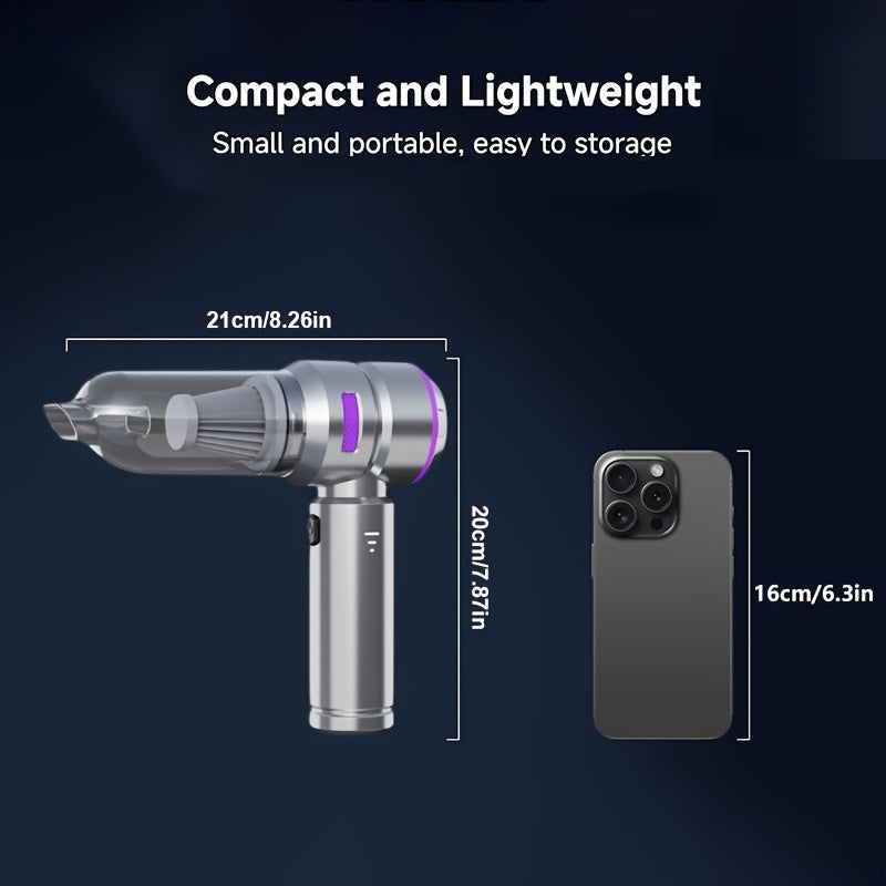 Aspiradora de coche inalámbrica 16000PA sin escobillas, portátil de mano, 100W
