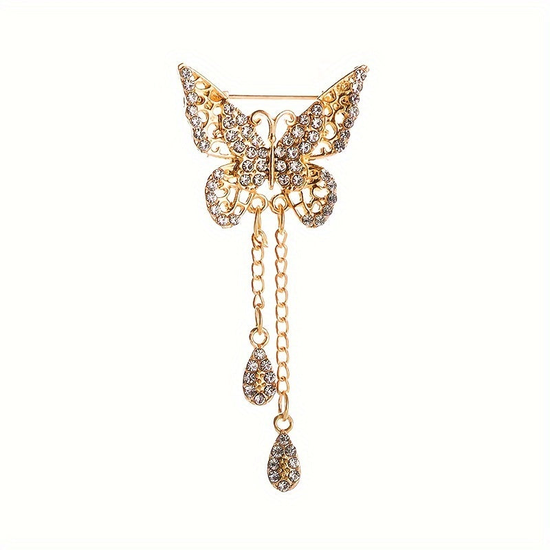 Women's Butterfly Brooch Pendant for Elegant Dresses and Formal Wear