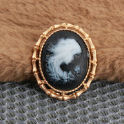 Women's Classic Gold Tone Brooch Pin for Formal Wear