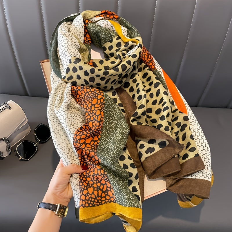 Leopard Print Scarf for Women Lightweight Cozy Spring Fall Accessories