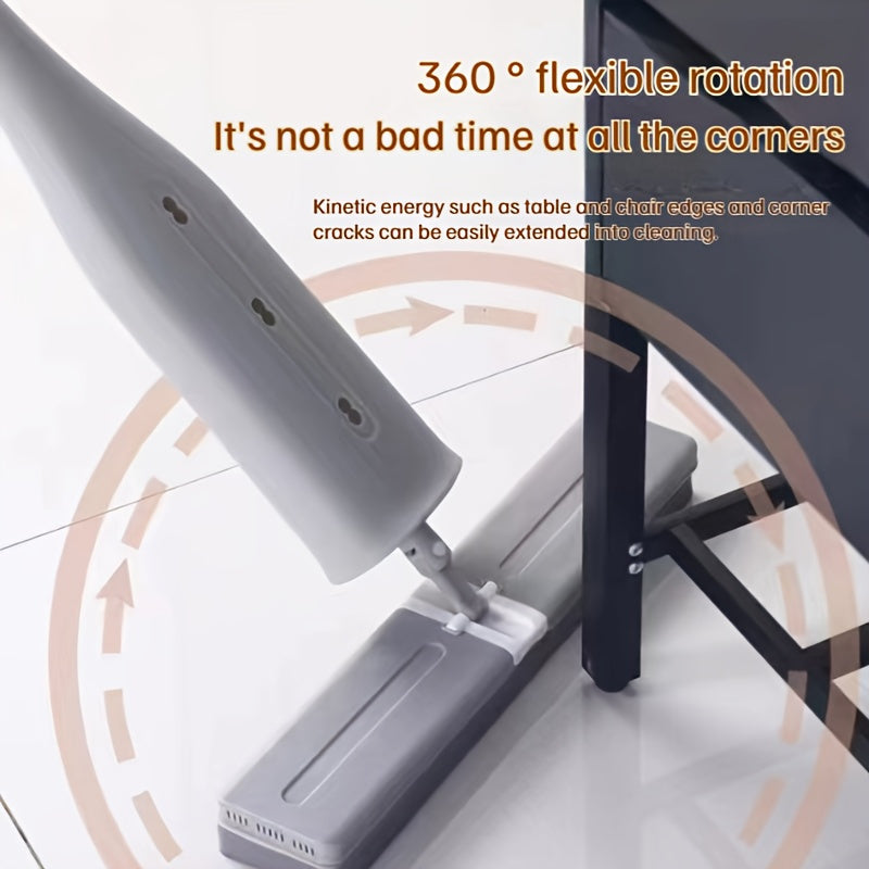 Uy-ro'zg'or tozalash uchun 360° aylanadigan, tekis gubka paxtali o'z-o'zini siqib chiqaradigan ipli mop