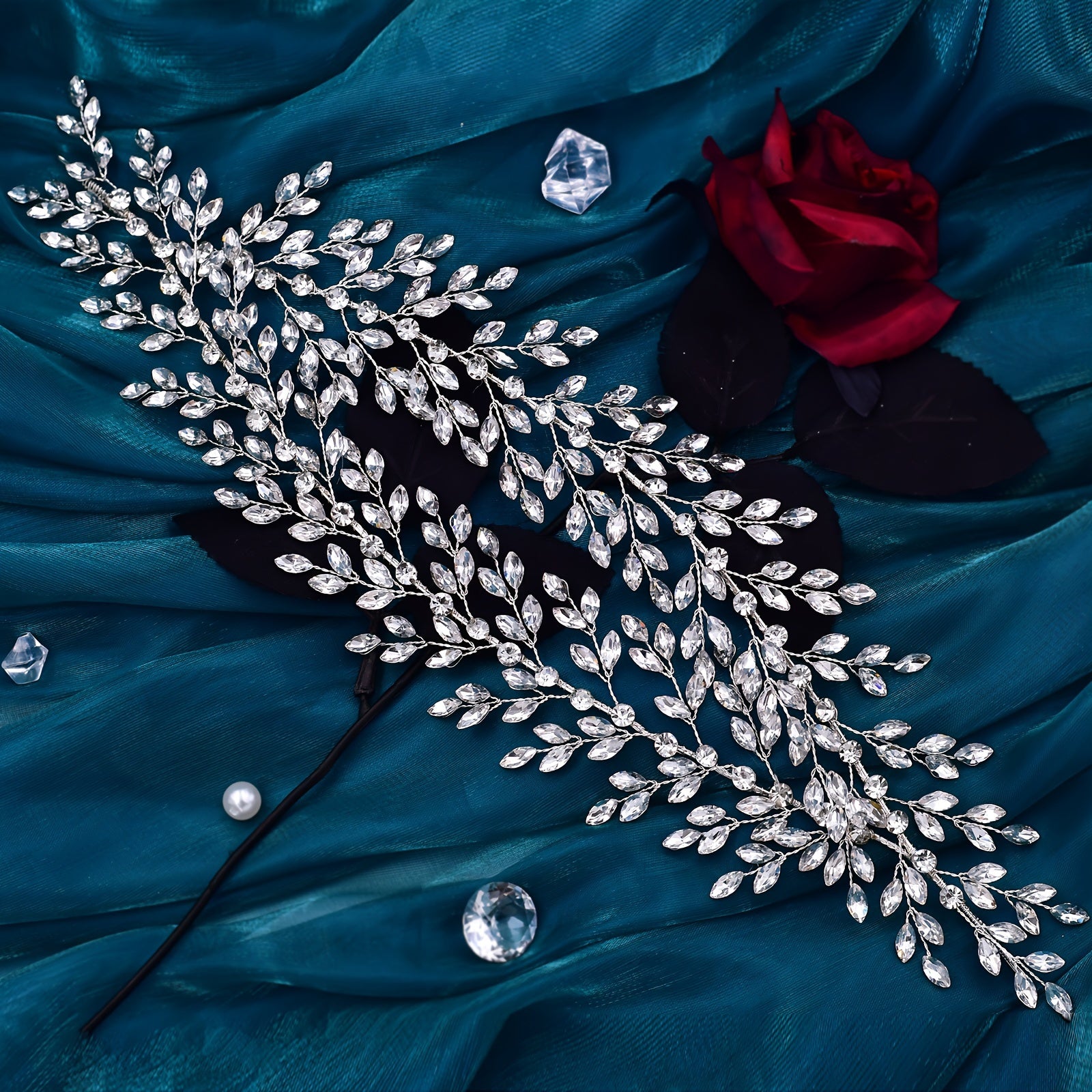 Handmade Bohemian Bridal Headband Rhinestone Wedding Hair Accessory for Women