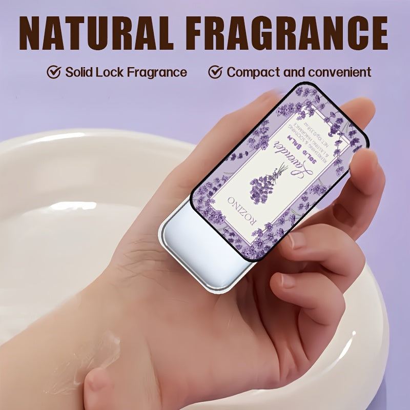 Set of 4 Solid Perfume Balms in Lavender Lily Peony Rose Scents for Women and Adults