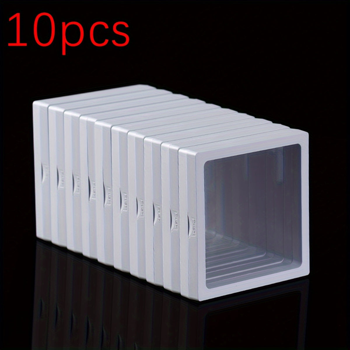 Caja de almacenamiento para joyas con 10 compartimentos, a prueba de polvo y resistente a la oxidación, con película de PE