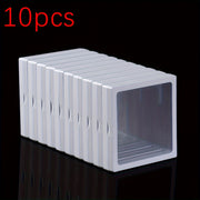 Caja de almacenamiento para joyas con 10 compartimentos, a prueba de polvo y resistente a la oxidación, con película de PE