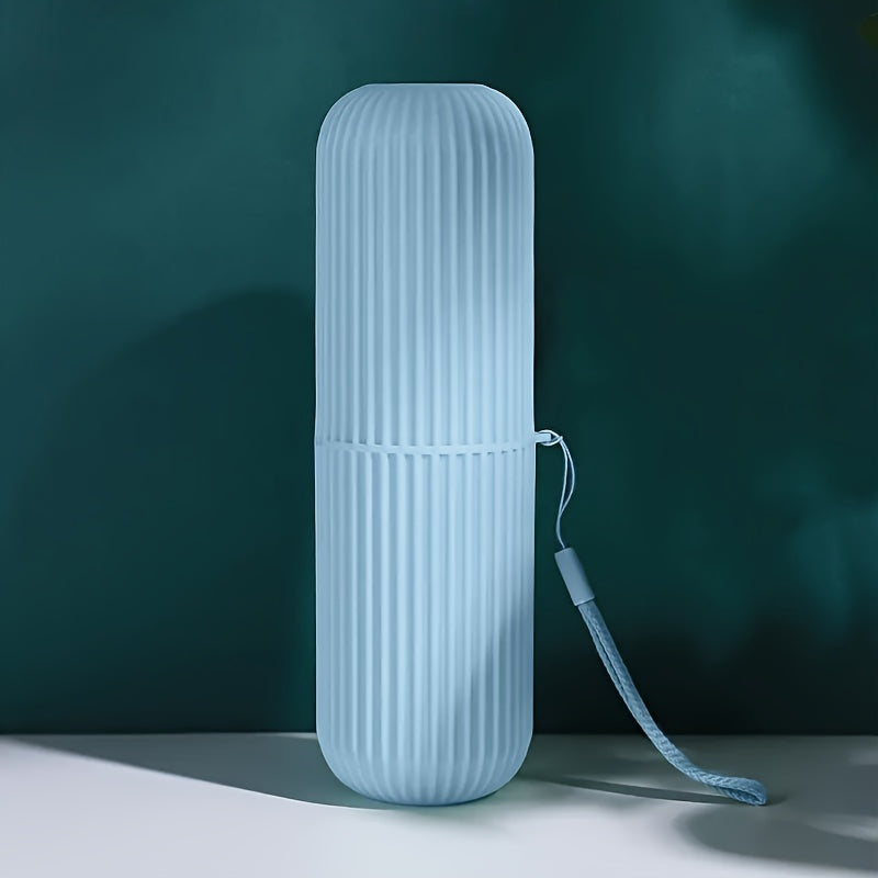 Travel Toothbrush Case with Toothpaste Holder, Compact and Hygienic