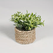 Artificial Eucalyptus Potted Plant in Woven Basket Indoor Outdoor Decor