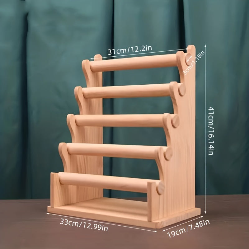 Деревянная подставка для украшений с несколькими уровнями для организации аксессуаров