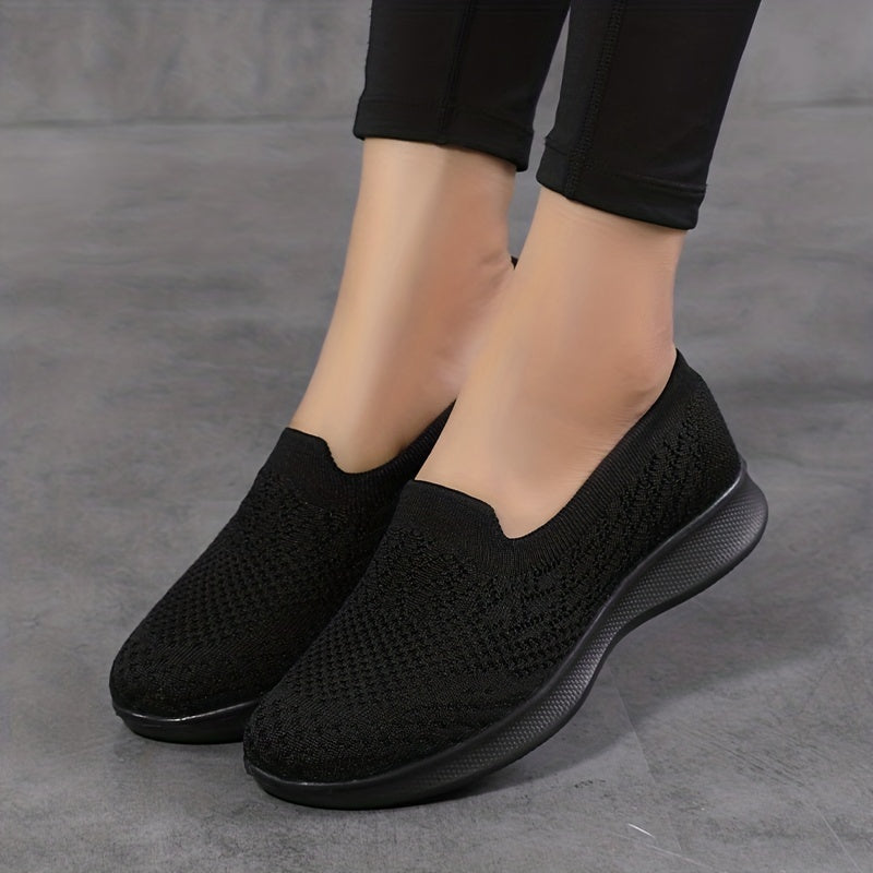 Women's Mesh Slip-On Sneakers Breathable Casual Low-Top Shoes