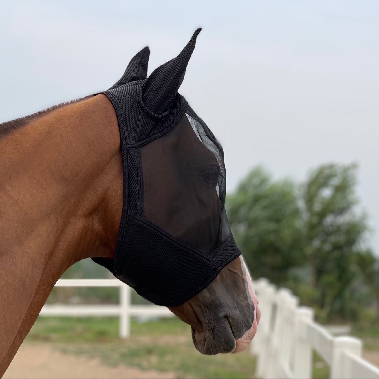 Horse Mask with 86% UV Protection Breathable 3D Mesh High Elasticity
