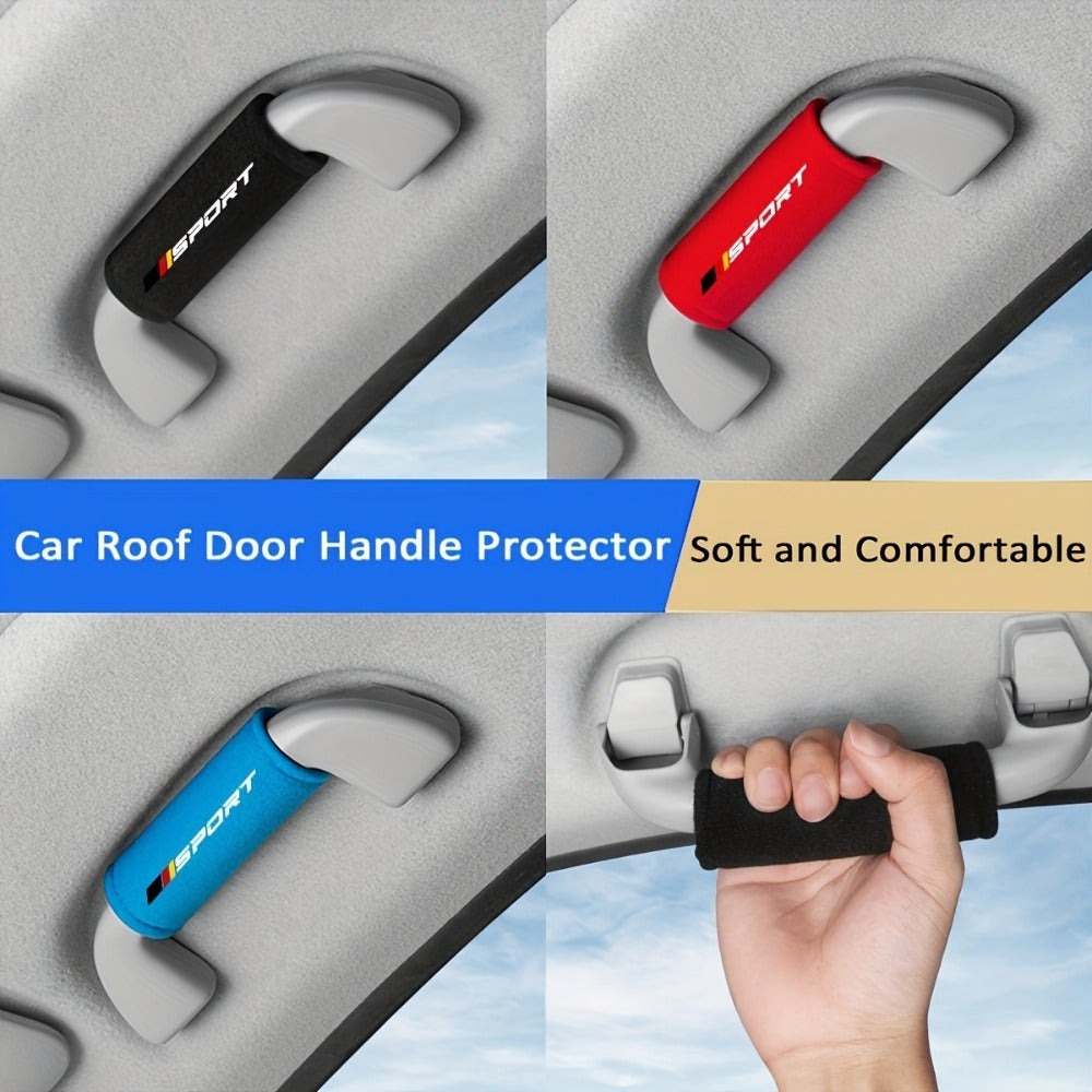 4 Pieces Car Interior Cover Set for Roof Armrest and Handle Protection
