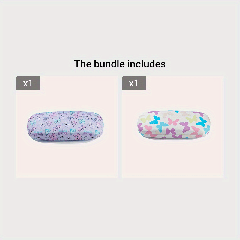 Ayollar uchun saqlash ko'zoynaklari qutisi, zamonaviy bosma kapalak dizayni bilan.