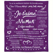Purple Flannel Blanket for Mom Christmas Gift for Women and Mothers