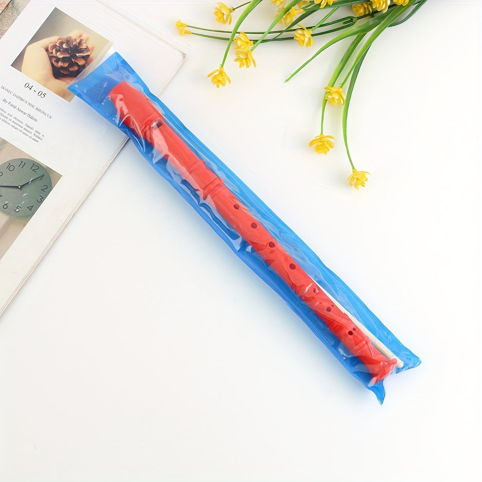 Пластиковая белая сопрано-флейта для начинающих с чистящим шомполом