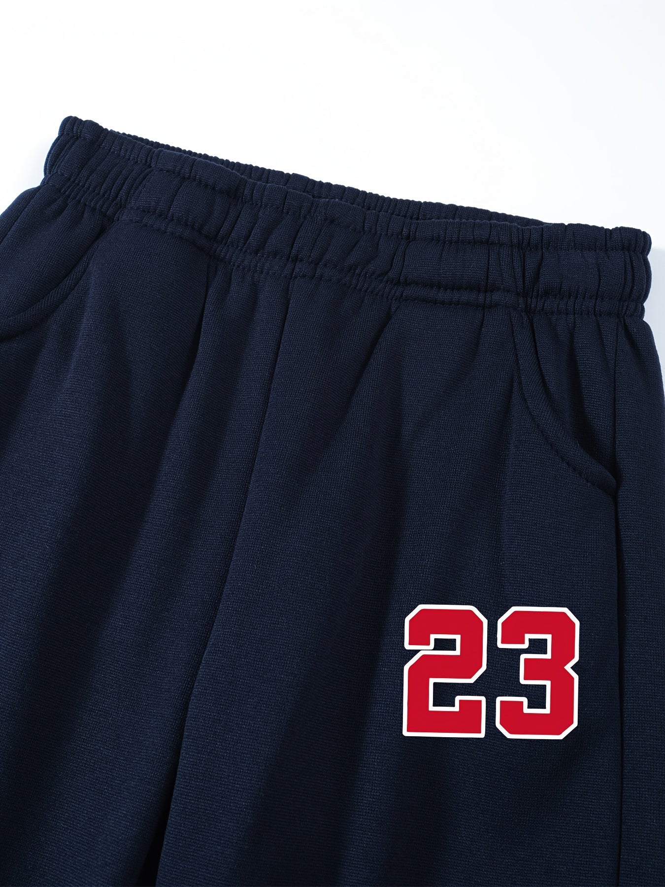 Bolalar uchun 23-raqamli kapüşonli sviter va shimlar to'plami - Kundalik ochiq havoda faoliyatlar uchun mukammal trikotaj poliesterdan tayyorlangan tasodifiy zip-up sviter va joggerlar kombinatsiyasi