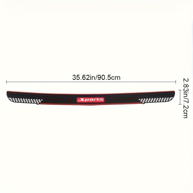 Universal PVC Car Trunk Door Sill Protector Rubber Strip 89.92cm Scratch Guard