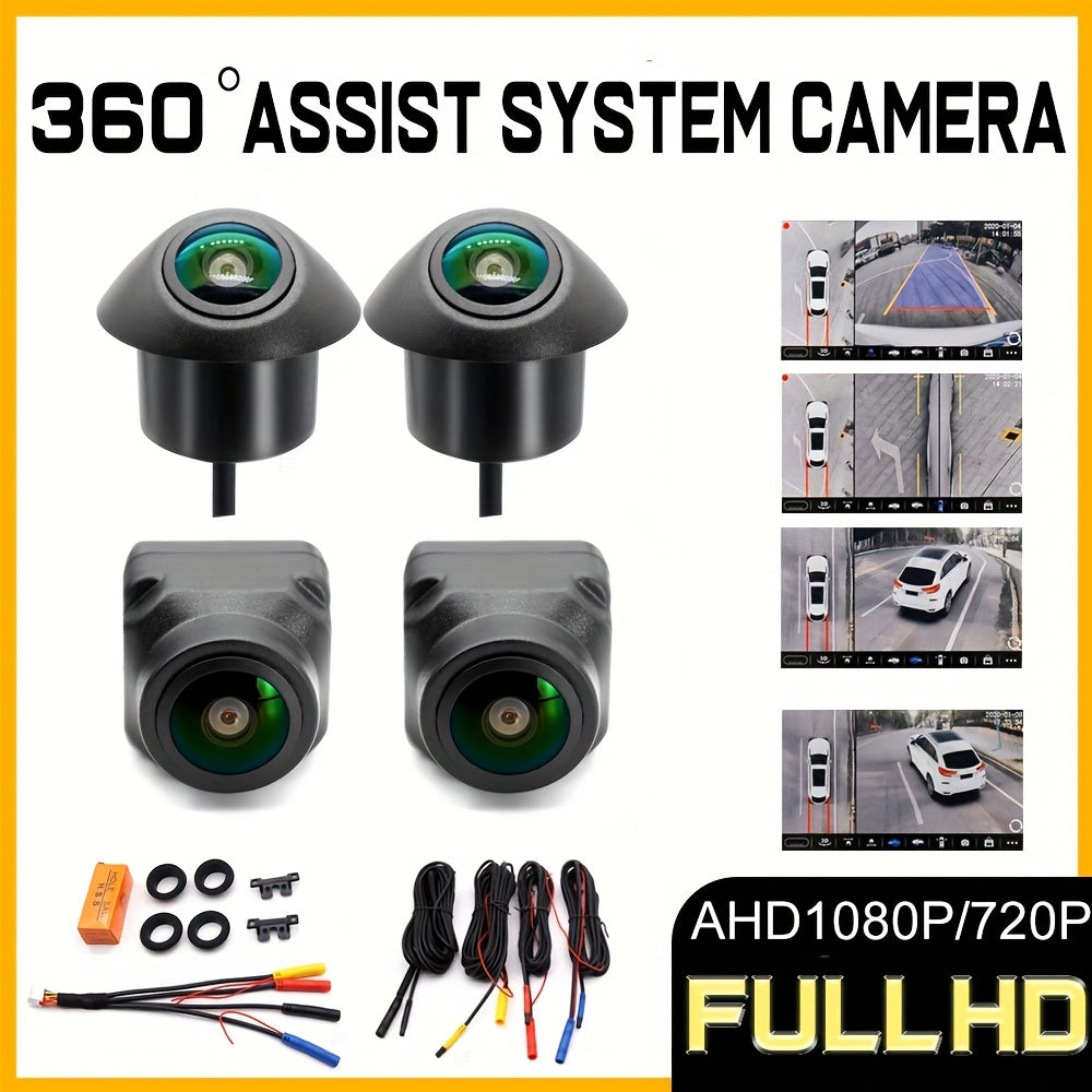360° Surround Bird View Car Camera System with 1080P Night Vision and Wide Angle for Android Vehicles