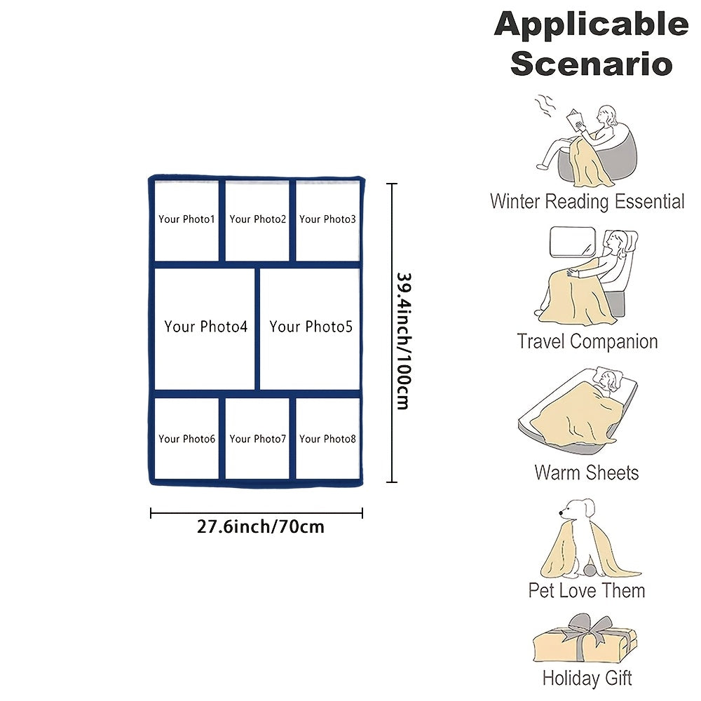 Индивидуальное фланелевое одеяло с фотографией, мягкое теплое одеяло с памятью для пар, семей, дивана, кровати, кемпинга