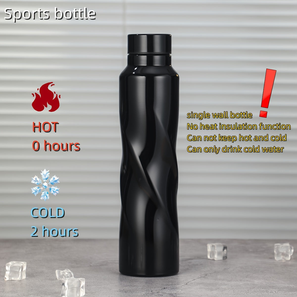 1000ML Stainless Steel Water Bottle Large Capacity Sports Flask Lightweight PVC Free