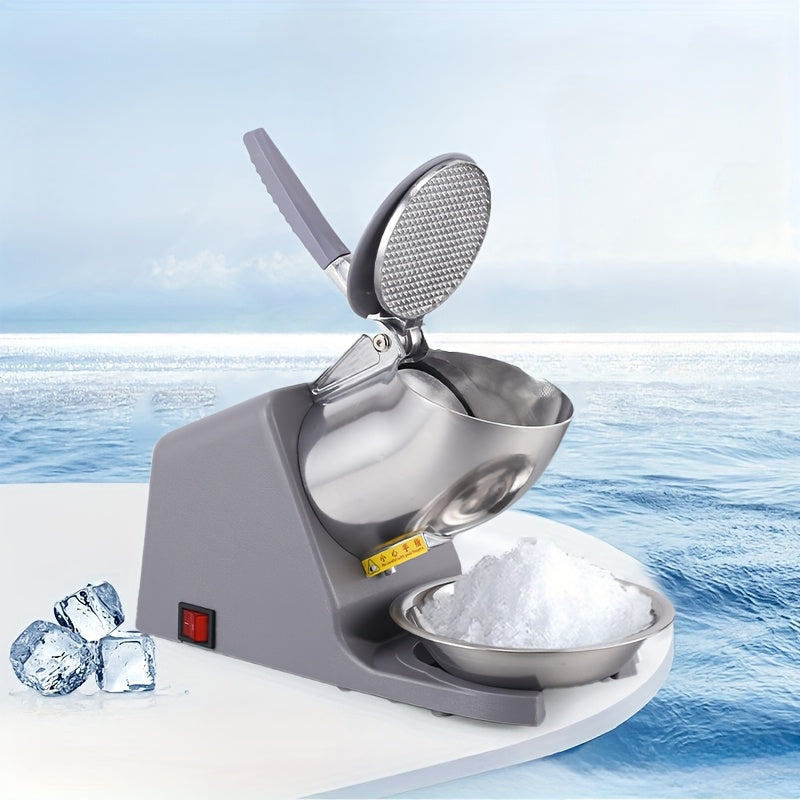 Elektr ice shaver, muz paddlesi bilan, zanglamaydigan po'latdan yasalgan qor konus mashinasi, ochiq kulrang, uy va tijorat foydalanishi uchun mos. Zamonaviy oshxona qurilmasi, bardoshli konstruktsiya bilan, har biri 68.04 KG