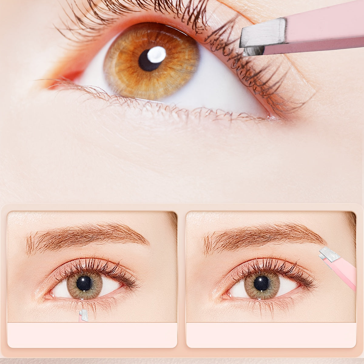 Розовые пинцеты из нержавеющей стали для наращивания ресниц и facial hair