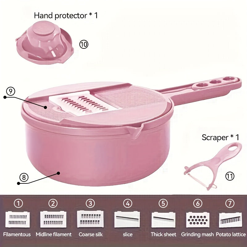 Multi-Functional Vegetable Chopper for Cutting Slicing Shredding Grating in Commercial Kitchen