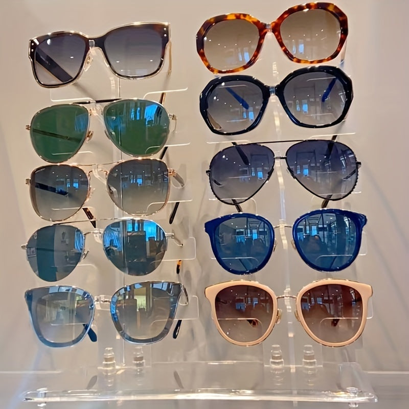 Transparent Glasses Display Stand Removable Eyewear Organizer for Women Durable Plastic