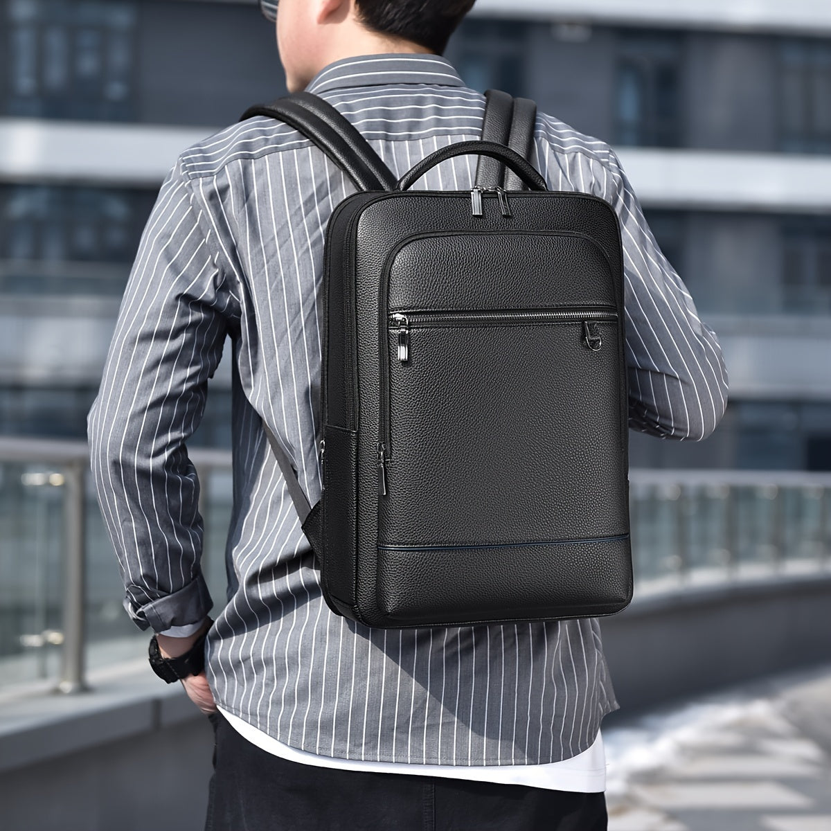 Mochila de negocios para hombre con gran capacidad y múltiples compartimentos para viajes y desplazamientos